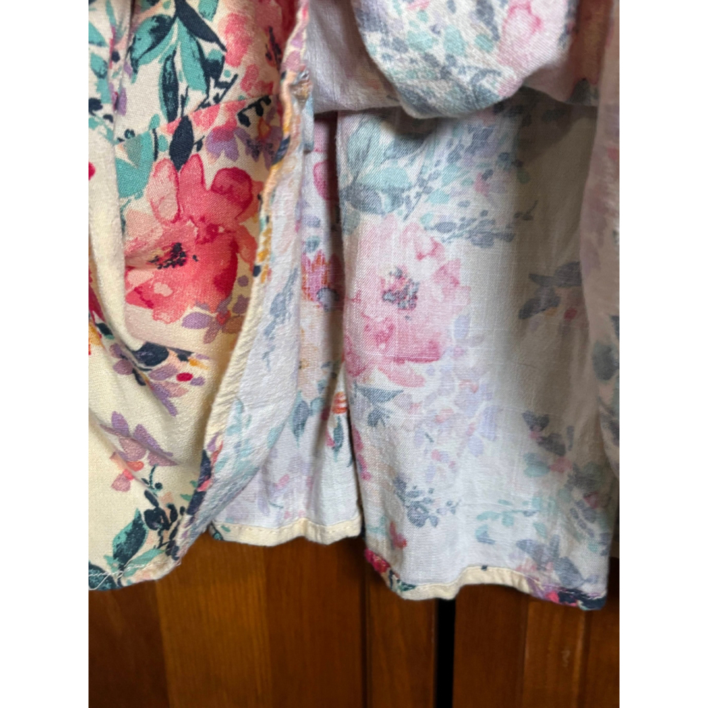Torrid Mini Dress Floral Smocked Flowy Stretch Rayon Blend Multicolor Women's 0 - Picture 8 of 9